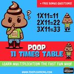 Poop 11 Times Table - Learn Multiplication Facts Fast the Fun Way