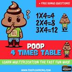 Poop 4 Times Table - Learn Multiplication Facts Fast the Fun Way