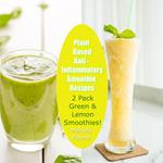 Plant Based Anti – Inflammatory Smoothie Recipes 2 Pack – Green & Lemon Smoothies!
