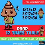 Poop 12 Times Table - Learn Multiplication Facts Fast the Fun Way