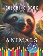 XXL Animal Coloring Book: 170 Coloring Pages with realistic Animals