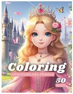 Coroling Princesses and Animals: Princesses and Castles to color