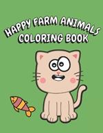 Happy Farm Animals Coloring Book