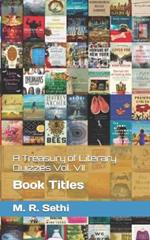 A Treasury of Literary Quizzes Vol. VII: Book Titles