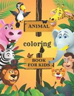 AnimalS Coloring book foor kids-100 PAGES: Enjoy learning about animals