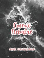 Cosmic Nebulae Adult Coloring Book Grayscale Images By TaylorStonelyArt: Volume I
