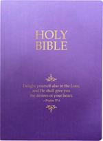 Kjver Holy Bible, Delight Yourself in the Lord Life Verse Edition, Large Print, Royal Purple Ultrasoft: (King James Version Easy Read, Red Letter, Psalm 34:4)